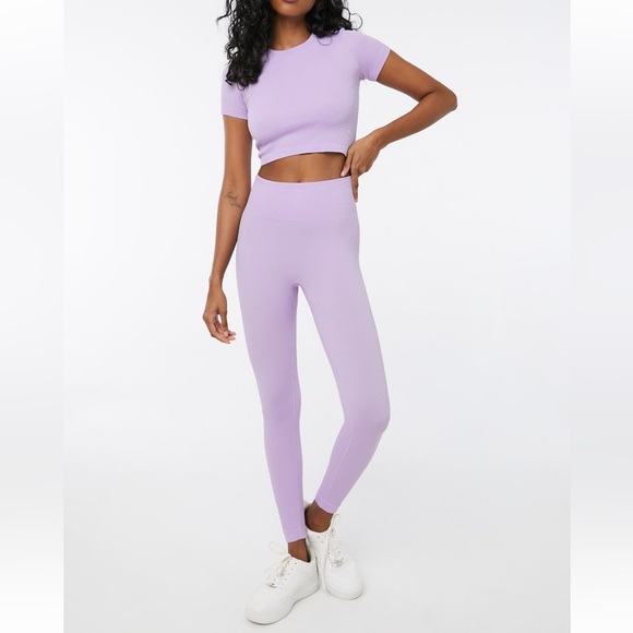 🌸 Ardene 🌸 pastel purple ribbed leggings - Picture 1 of 10